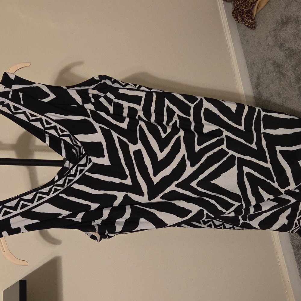 INC Black and White Print Dress